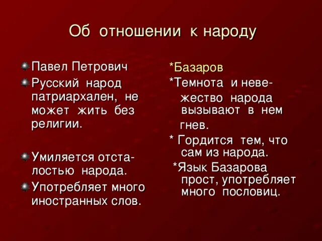 Отношение Базарова к народу. Базаров отношение к народу. Базаров отношенеик народу.