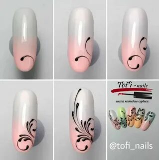 Рисовать ногти поэтапно
