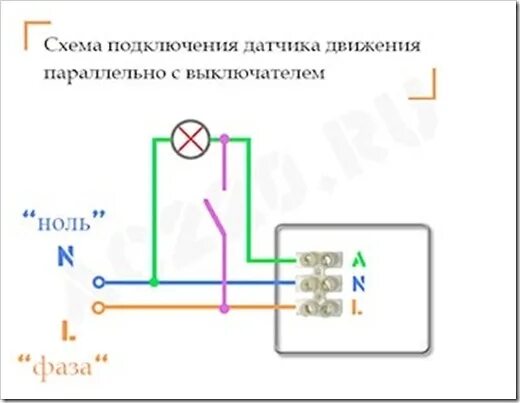 Монтаж датчиков движения. Советы, касающиеся самостоятельного подключения.