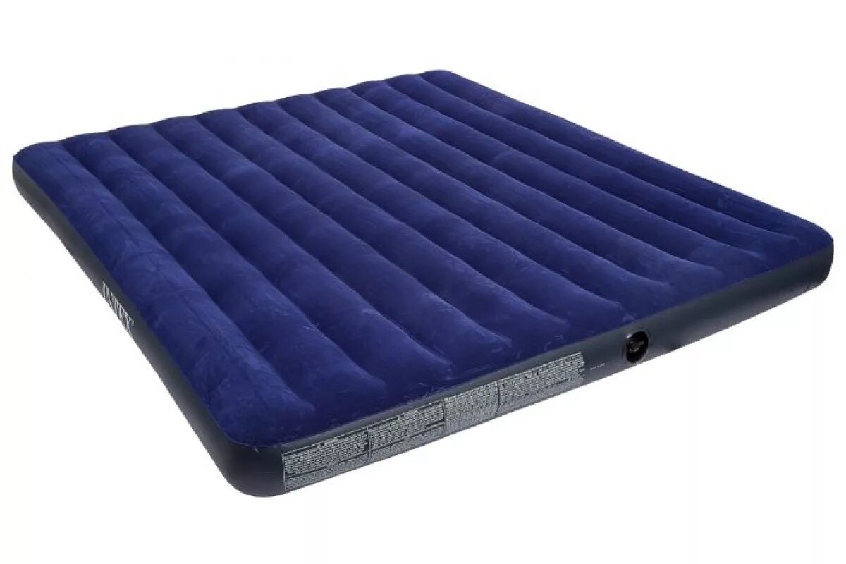 Матрасы больших размеров. 68755 Intex. Матрас Intex Downy Bed. Надувной матрас Intex Classic Downy Bed. Матрас надувной Classic Downy 152*203*22 см, цв.синий Intex (68759).