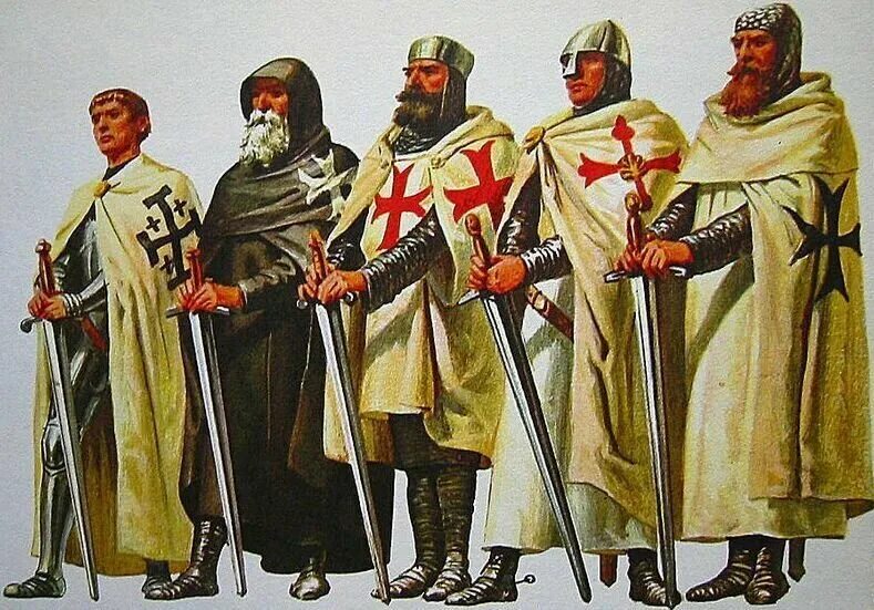 Духовно-рыцарские ордены в крестовых походах. Тамплиеры великие магистры ордена тамплиеров. Тамплиеры госпитальеры тевтонцы. Ордена средних веков. Ордена средних веков.