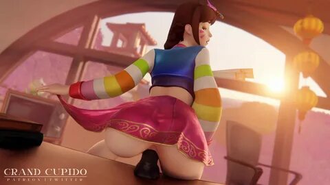 D.Va Riding Big Dildo In Cowgirl Position - Overwatch NSFW animation thumbn...