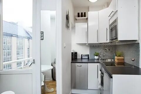 Дизайн маленькой кухни с балконом