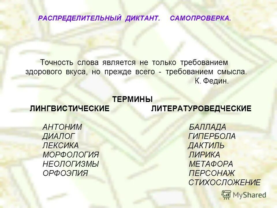 Точность слова является не только требованием. Точность слова является не только требованием