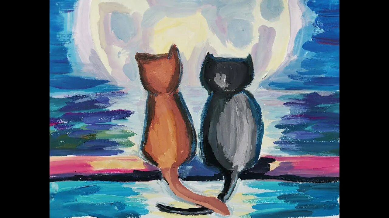 Как нарисовать кошку гуашью. Рисование котиков гуашью. коты гуашью для детей. рисунки гуашью котики. рисование гуашью для детей кошка.