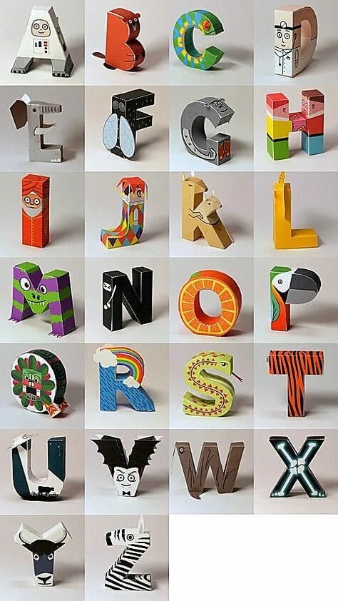 Поделка буква. Буквы из разных материалов. Дизайнерские буквы. Объемные буквы. Поделка необычная буква