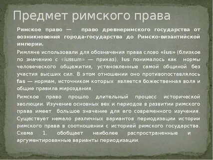 Писанное право в римском праве