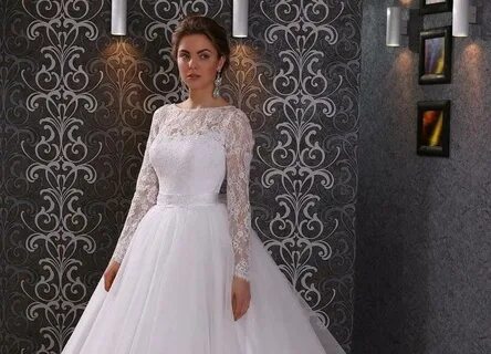 Платья на свадьбу с длинным рукавом