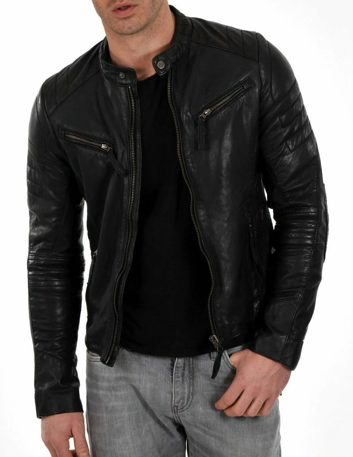 Фото кожаных курток мужских. Косуха Noora Mens Genuine Lambskin Leather Jacket Black Slim Fit Biker Motorcycle s1. Mens Black Genuine Lambskin Leather Jacket Slim Fit real Biker New xs3x. New men Genuine Lambskin Leather Jacket Black Slim Fit Biker Motorcycle Jacket. Men's Leather Motorcycle Vintage Jacket Black Slim Fit Biker Leather Jacket.