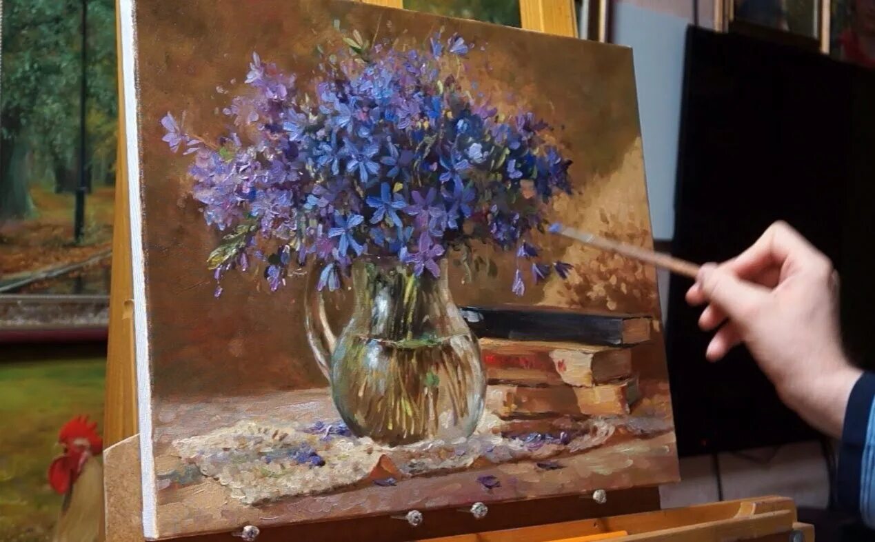 Картина маслом урок. Игорь захаров художник мастер. Живопись игорь сахаров осенний пейзаж. Олег буйко кувшинки. Игорь сахаров мастер-класс живопись.