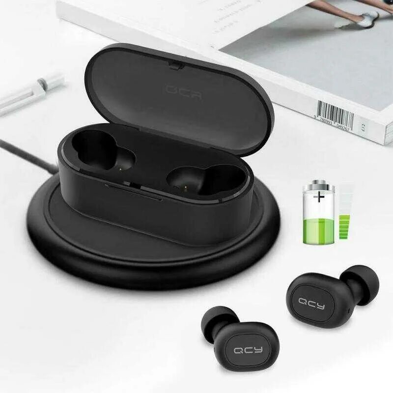 Сколько времени заряжать наушники. Беспроводные наушники qcy t2. xiaomi qcy t2. беспроводные наушники tws гарнитура qcy. гарнитура qcy t2s черная.