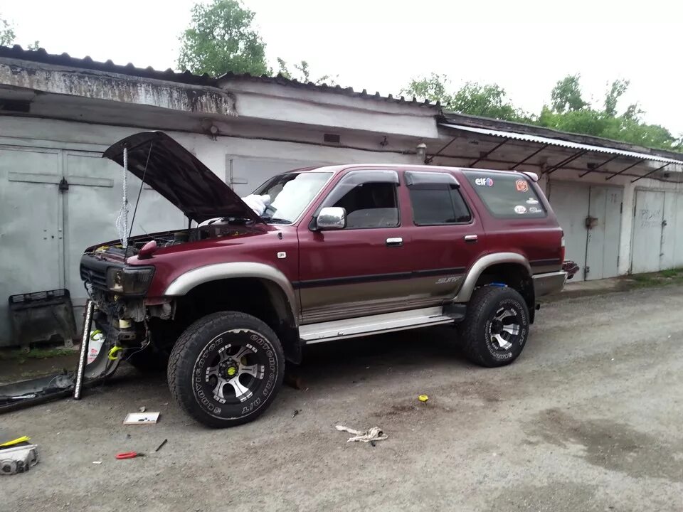 Тюнинг сурфа 185. Тойота хайлюкс сурф 130. тойота hilux surf 130. лифт сурф 185. toyota hilux surf 130 пикап.