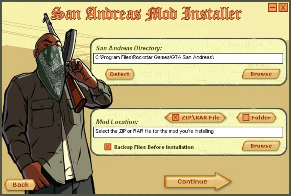 Installing 1 mod. Gta san andreas installer. гта са инсталлер. san andreas mod installer. gta san andreas install download.