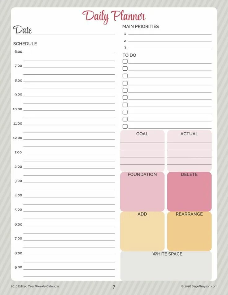 Daily plans. Ежедневник планер Daily Planner. Daily Planner для печати. Планировщик шаблон. Day Planner шаблон.