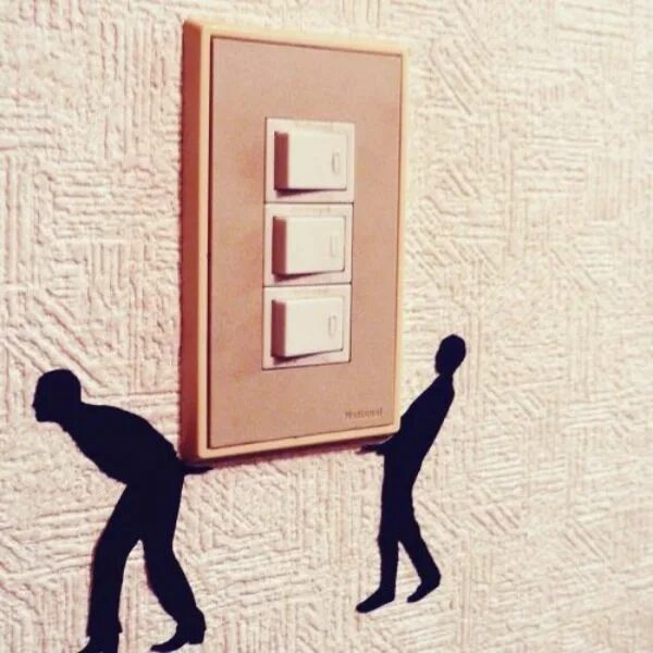 Out of this wall. Stuck on the wall.