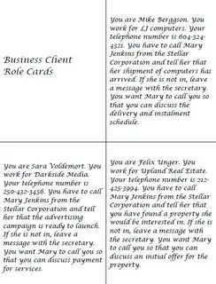 Business role plays