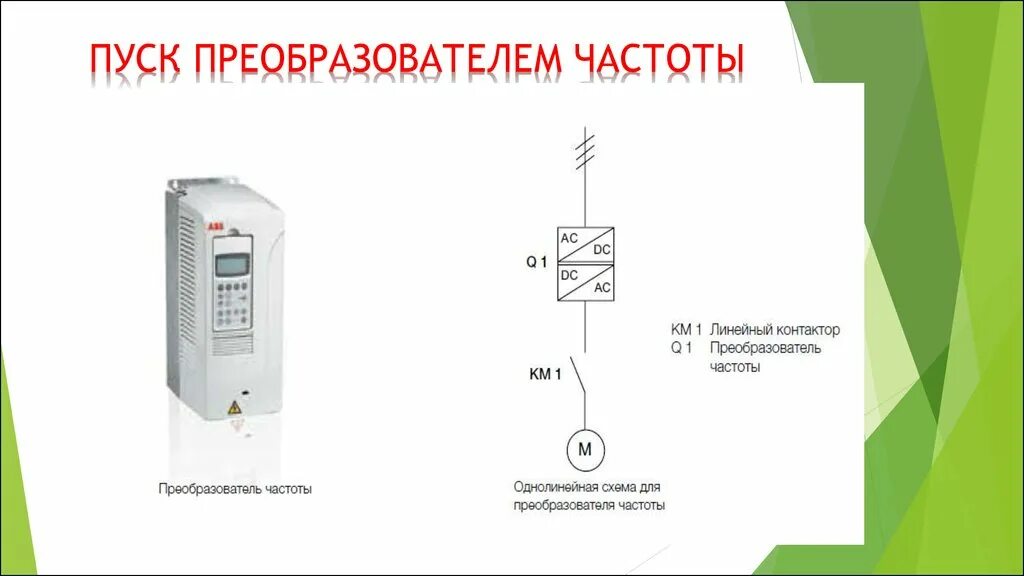 Частотный преобразователь плавный пуск двигателя. Пуск электродвигателя через частотный преобразователь. Пуск частотного преобразователя. Пуск с помощью частотного преобразователя. Устройство преобразователя частоты