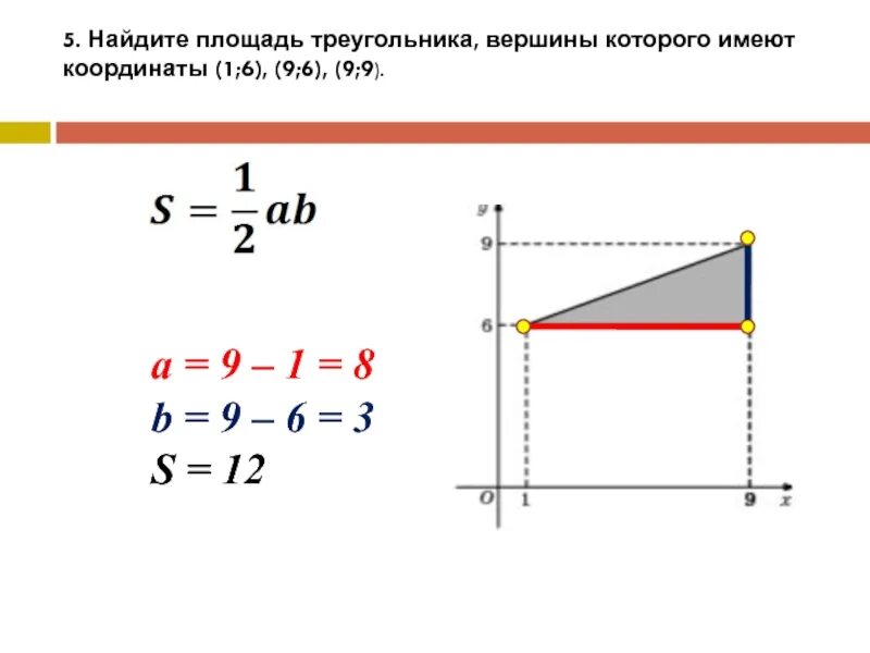 Имеют координаты. Найдите площадь треугольника вершины которого имеют координаты 1. Вычислить площадь треугольника с вершинами. Как найти площадь треугольника по вершинам. Как по вершинам треугольника найти его площадь.