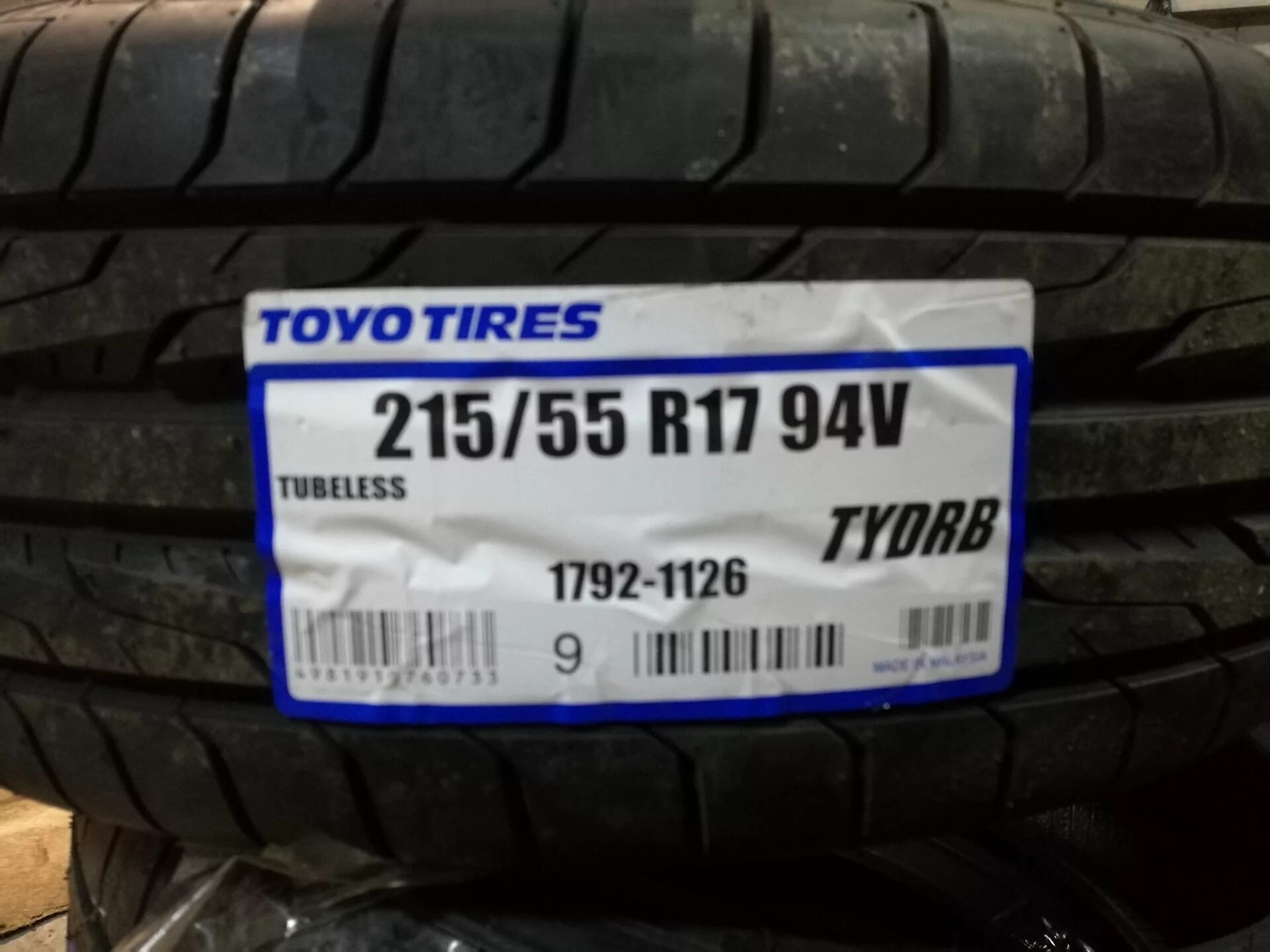 Toyo 215 55 r17