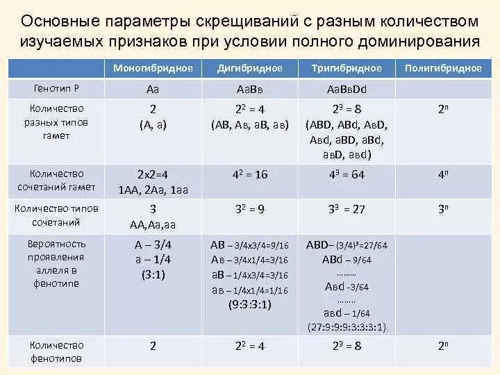 Формула для определения гамет. Формула определения типов гамет. Количество генотипов. Формула для определения числа гамет.