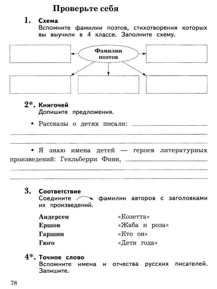 Рабочий лист чтение 1 класс школа россии