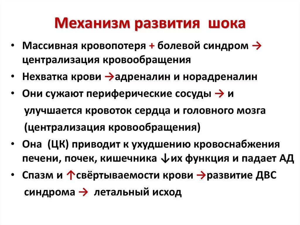 Шок относится к. Причины и механизмы развития шока. Общие механизмы развития шока. Механизм образования шока. Механизм и стадии развития шока.