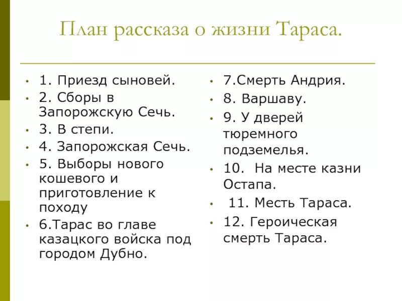 Характеристика тараса бульбы по плану. План по Тарас Бульба по главам. План повести Тараса бульбы. План повести Тарас Бульба по главам. План по рассказу Тарас Бульба 7 класс.