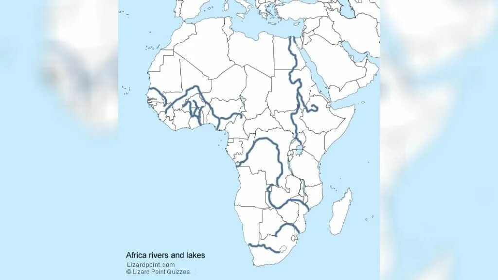 Как называется африканская река изображенная на карте. Реки Африки на карте. Крупные реки Африки на контурной карте. Реки и озера Африки на контурной карте.