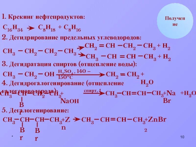 Реакция дегидрирования предельных углеводородов. Дегидратация углеводородов. Дегидратация предельных углеводородов. Крекинг предельных углеводородов. Дегидратация метана