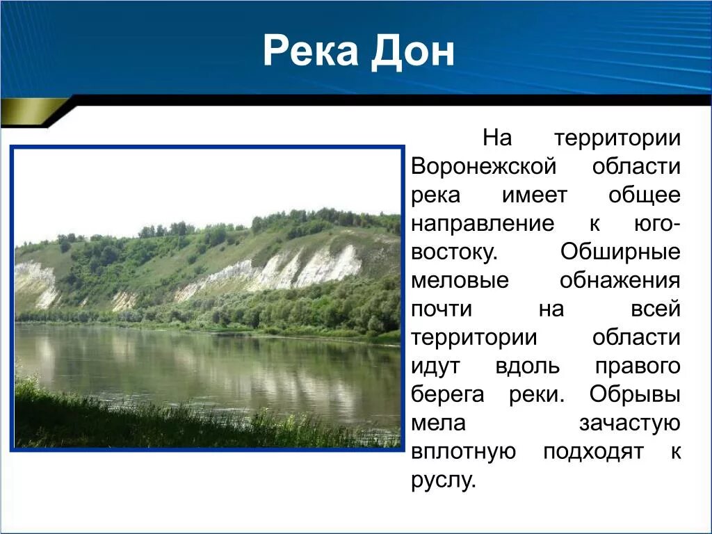 Любая река имеет. Доклад по реке Дон Воронежской области. Воронеж (река) реки Воронежской области. Река Дон Воронежская область проект. Река Дон в экономике Воронежской области.