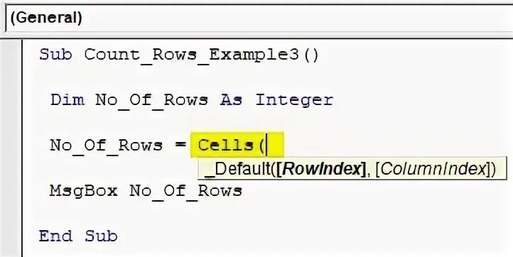 Rows count