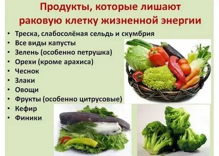 Что не любят раковые клетки в питании