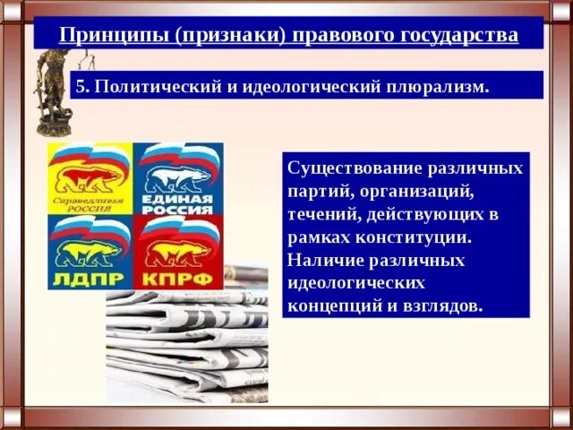 Признаком демократии является плюрализм