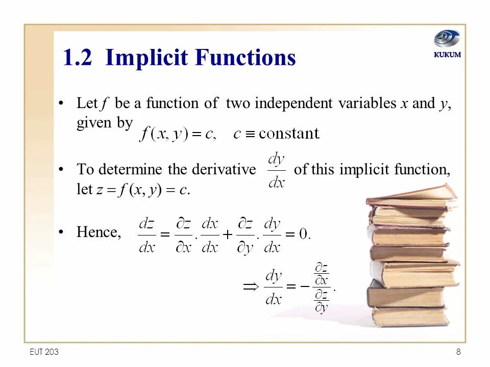 Function with two variables. Implicit Theorem derivative. Derivatives of functions of two independent variables. Second derivative of implicit function.