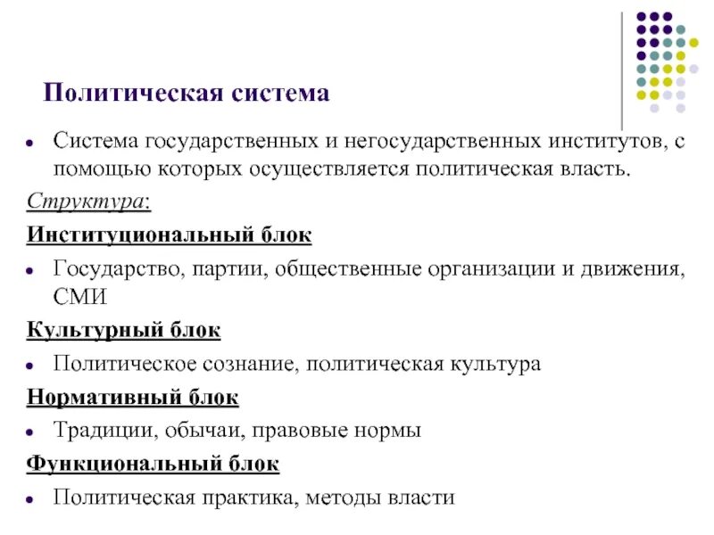 Политические институты в россии пример Система социально политических институтов Telegraph