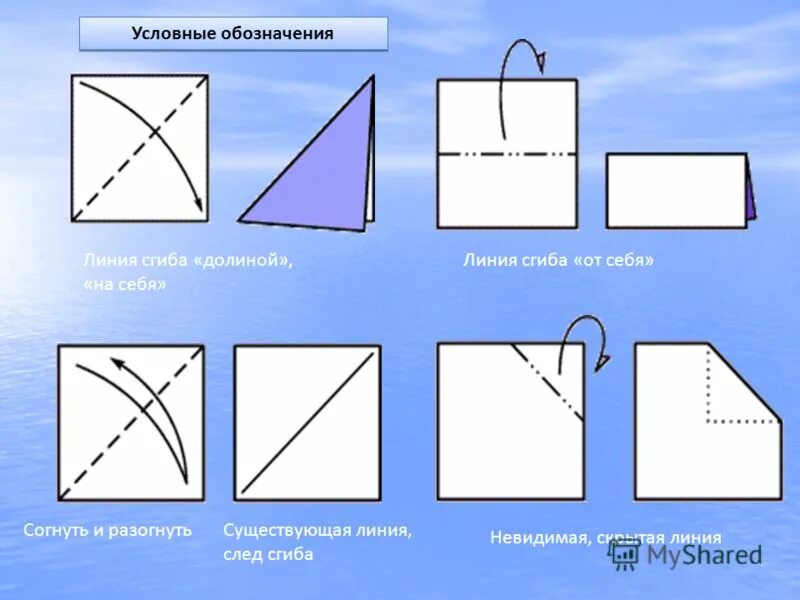 Как показывают линии сгиба