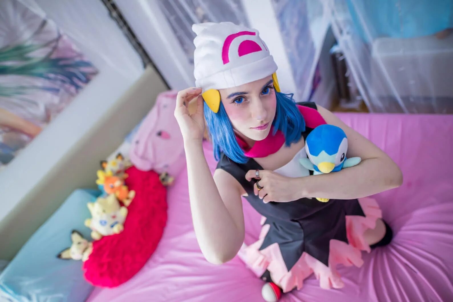 Lana cosplaying. Покемон Доун косплей. Pokemon - Dawn Lana Rain.