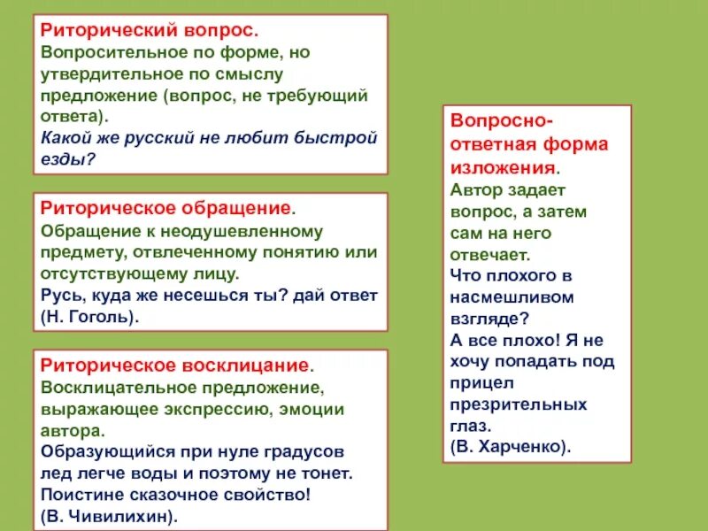 Роль риторических вопросов в стихотворении