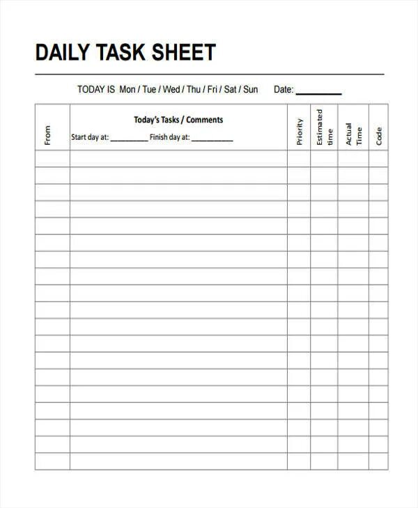 Task log. Шаблон task. Daily task list. Task Sheet. Task list шаблон.