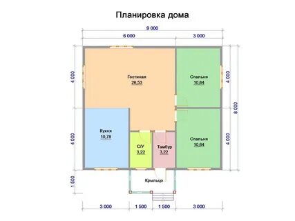 Проект 8х9 одноэтажный
