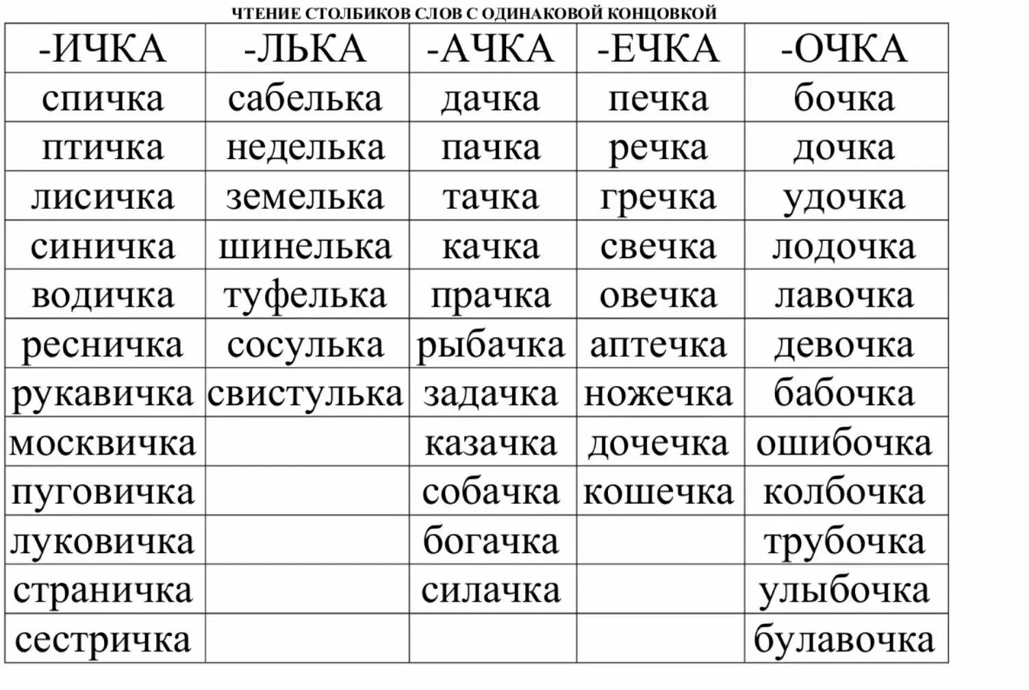 Почитать слова в тексте