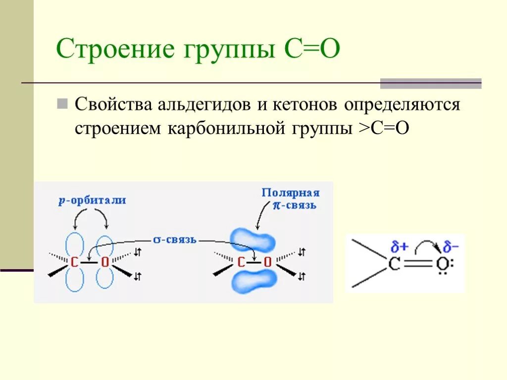 Альдегиды и кетоны строение. Строение альдегидов и кетонов. Строение молекул альдегидов. Электронное строение молекул альдегидов.