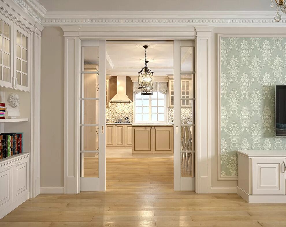 Сдвижные двери классика. Кухня неоклассика с буазери. буазери волховец. мистер дорс двери межкомнатные. пилястра неоклассика.