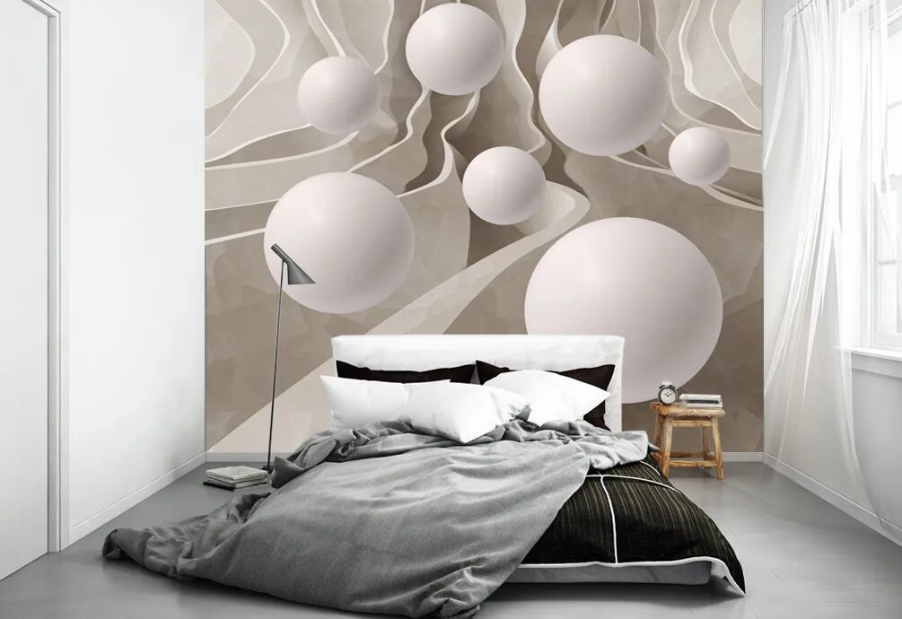 Фотообои с шарами и кругами. Фотообои шары 3d в интерьере квартиры. Фотообои шары 18418. Фотообои геометрия шары.
