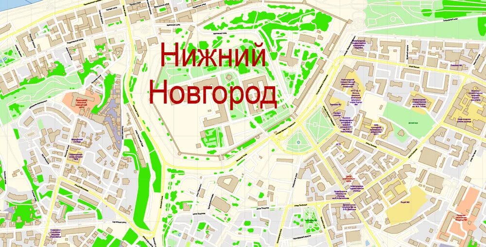 Нижний Новгород на карте. Нижний Новгород карта города с улицами. Нижний Новгород ката города. Туристическая карта Нижнего Новгорода.