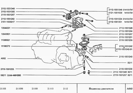 Двигатель 2110 схема
