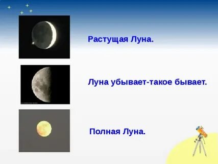 Окружающий мир почему луна бывает разной
