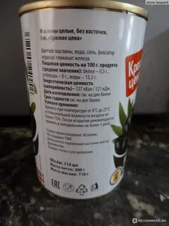 Оливки калорийность