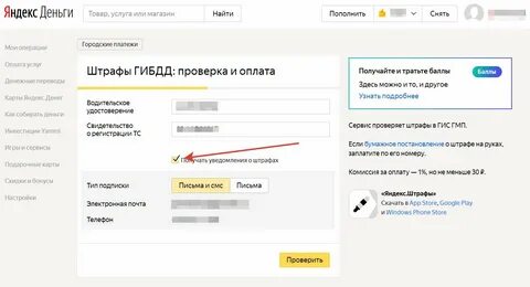 Проверка штрафа по номеру водительского
