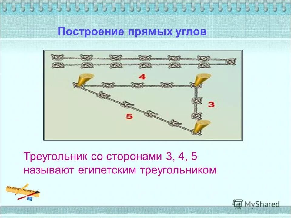 Прямой угол египетский треугольник. Прямой угол египетский треугольник